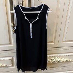 IVANKA TRUMP BLACK AND WHITE HIGH LOW DRESS SIZE SMALL/PETITE